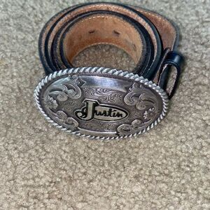 Justin leather belt made in USA